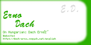 erno dach business card